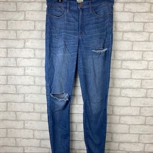 J.Crew 9” High Rise Toothpick Denim Jeans 31